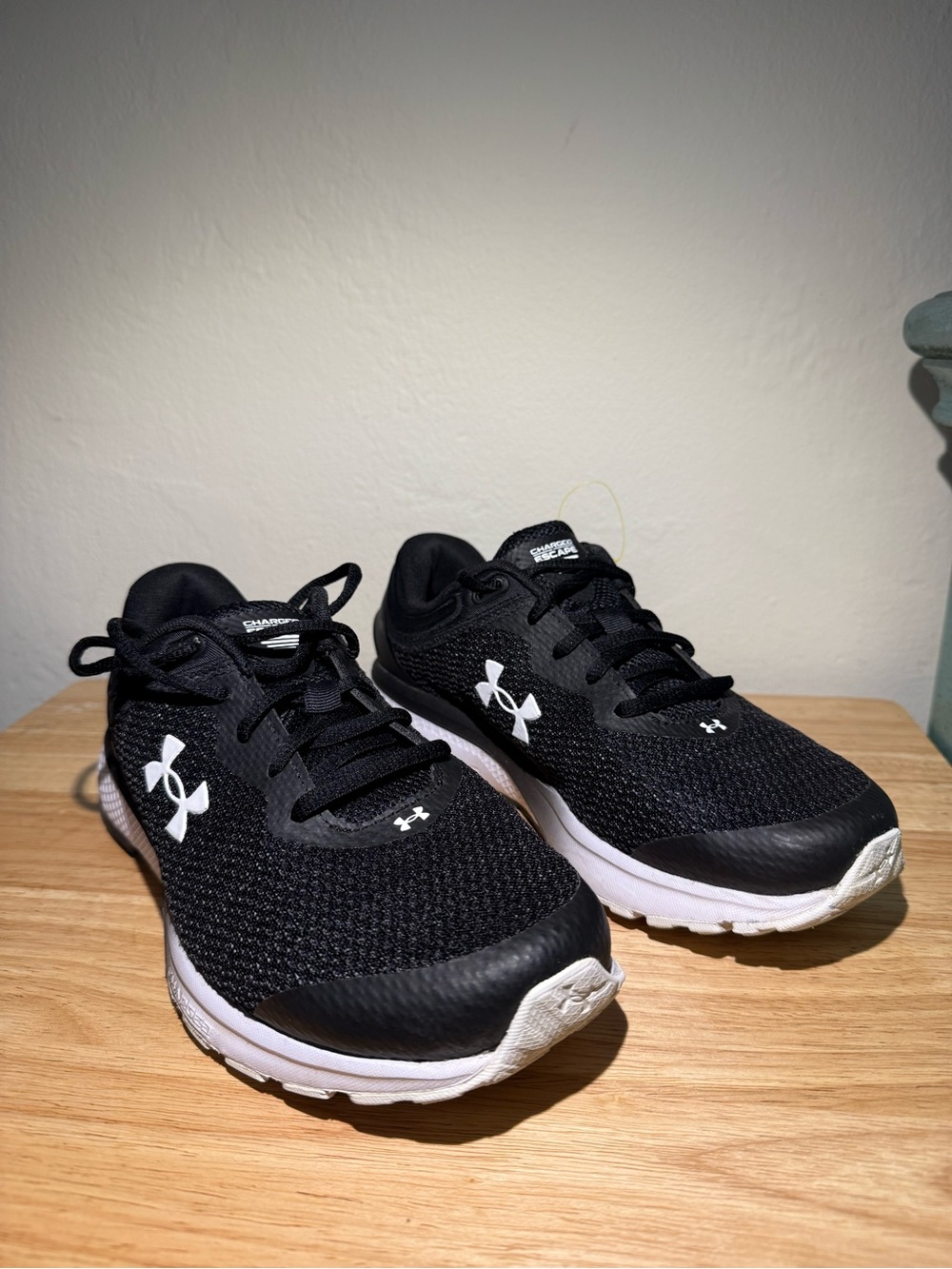 Under Armour Kids Black and White Mesh Athletic Sneakers
